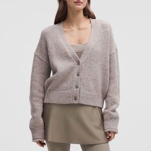 NWT Lululemon Wool-Blend Button-Up Cardigan in Heather Gull Grey